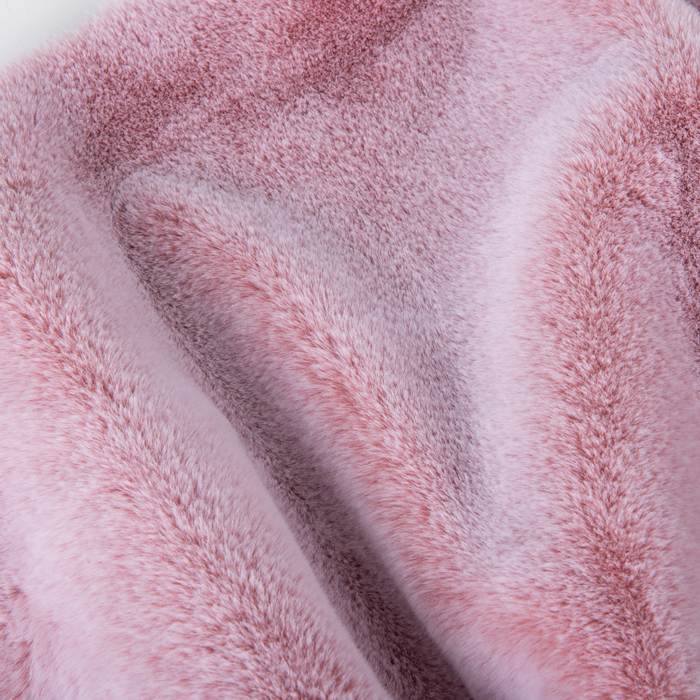 500meters Min Order Faded Color Faux Rabbit Fur Fabric for Garments Scarf Blankets