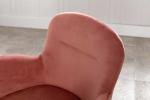 Silver Base Modern Leisure Style Pink Velvet Swivel Chair 8.6KGS