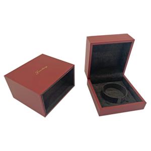 Quality Square Wood Bracelet Custom Jewelry Boxes Gloss Lamination wholesale