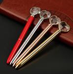 Different Colors Crystal Diamond Pen promotional gift ball pen Shiny Metal Ball