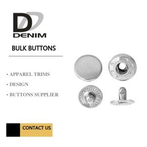 Quality Silver Metal Snap Buttons Nickel - Free Embossed Logo For Brand Clothing wholesale