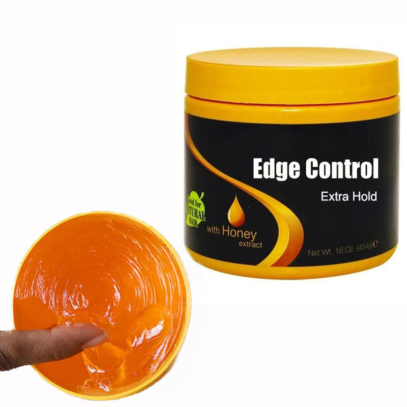 RINSE-OFF 16oz Salon Size Strong Hold Wax Hair Edge Control Gel for Smooth Hair Styling