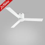 3 Natural Plywood Blades Flush Mount Decorative Ceiling Fan Without Light