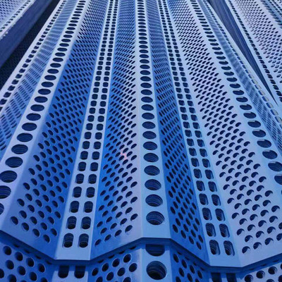 Blue Perforated Windbreak Fence Panels 1.0mm Thickness For Noise Control