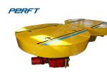 heavy duty industrial transfer trolley on track mounted on turntable