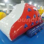 Red Inflatable Iceberg With 2 Sides Climbing For Swimming Pool
