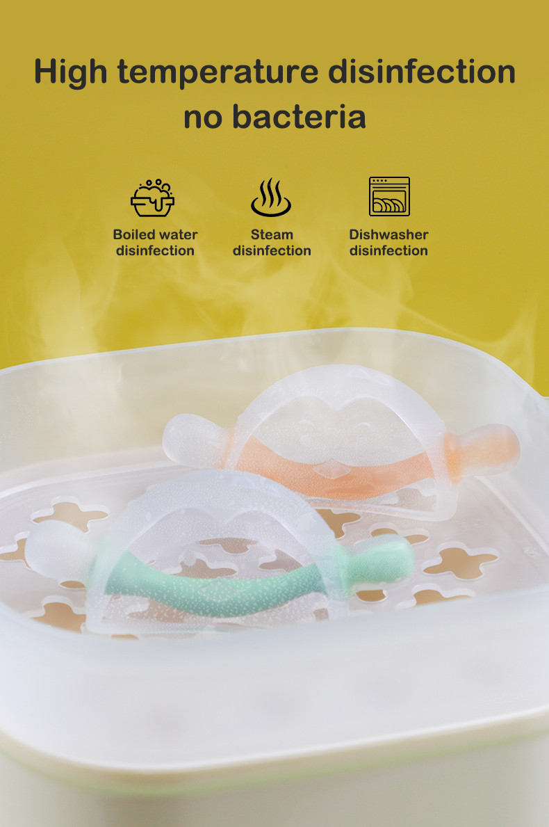 Custom Logo Silicone Teether Acceptable OEM/ODM Teething Toy Babies Retail Box Package