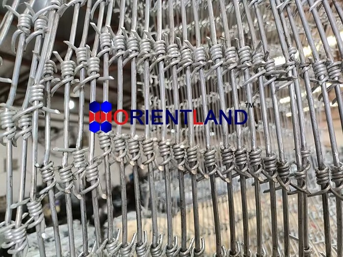 Hot Dipped Galvanized Steel Fencing barbed Wire Concertina Coil 500m Barbed Wire
