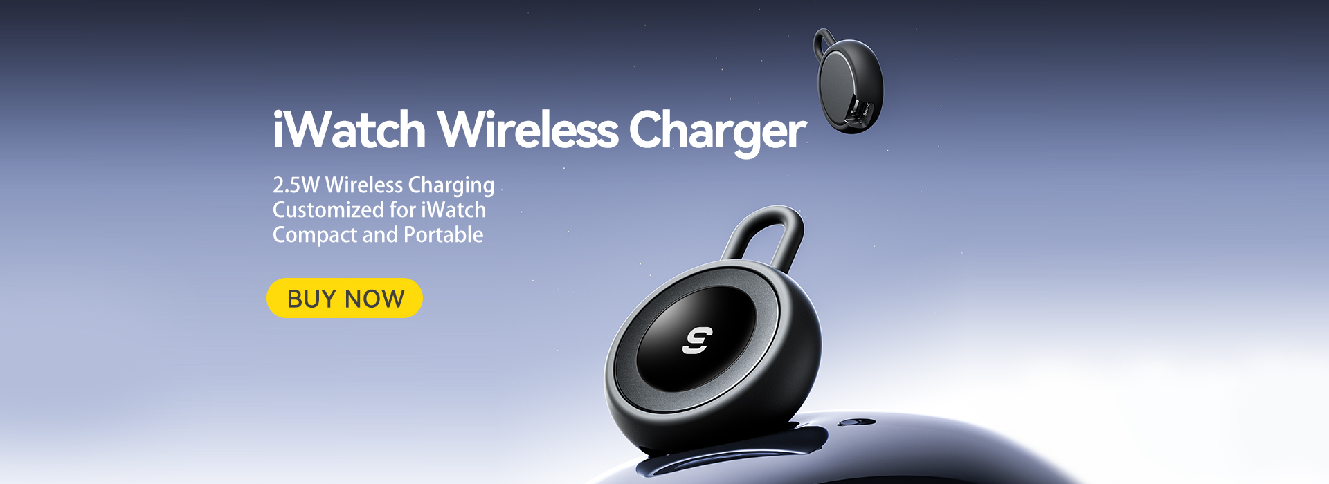 ABS Silica Gel Wireless Watch Charger 2.5W Max ES-WC12 Series