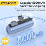 Compact ABS 5000 Mah Power Banks USB C Battery Pack 15W 18W