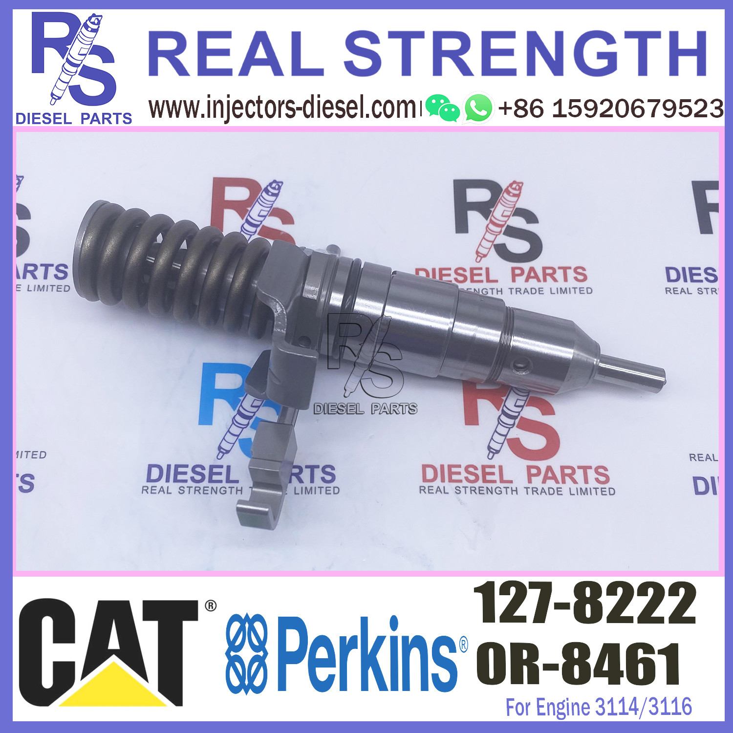 CAT E325 Diesel Engine Spare Parts 3114 3116 3126 Fuel Injector 1278222 127-8222