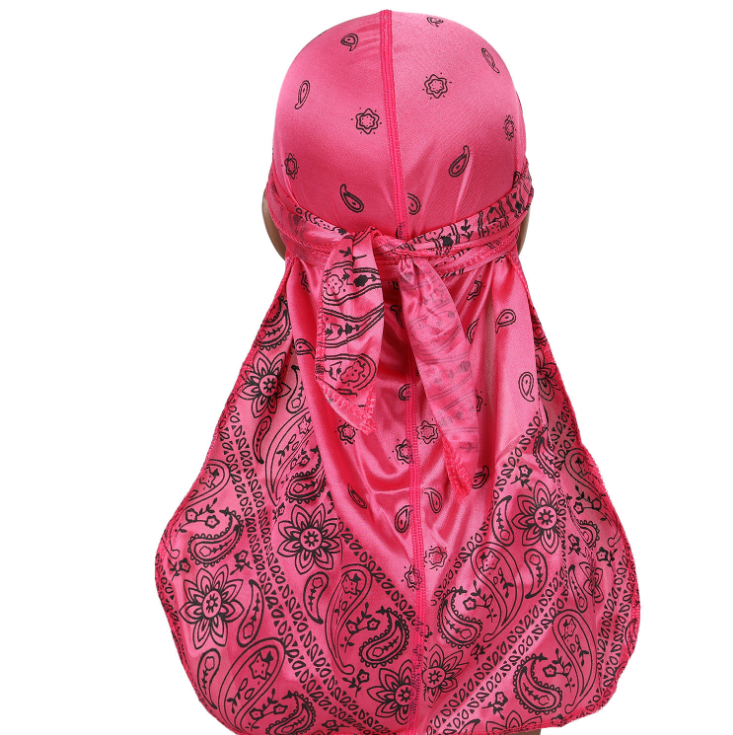 Multi-color Designer Bonnets Custom Men Wave Durags With Customized Logo Silk