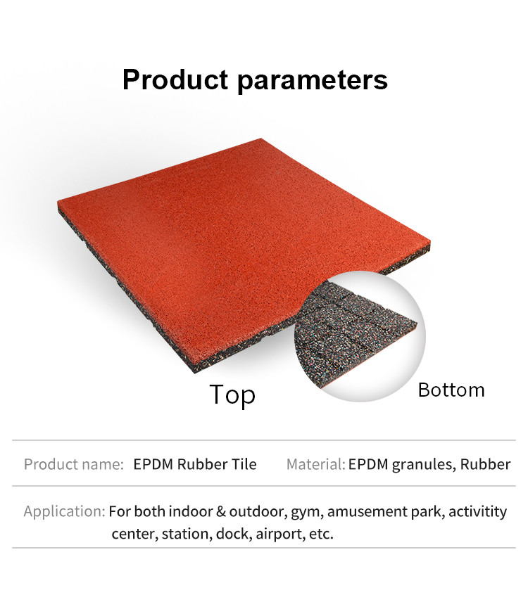 ROHS Nontoxic Rubber Playground Mats , Anti Slip Playground Safety Flooring