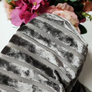 Quality 240gsm 58'' 60'' Printed Velvet Upholstery Fabric Spandex Polyester Stripe wholesale
