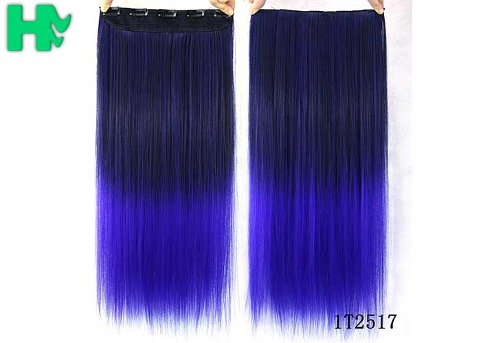 High Temperature Fiber Red Synthetic Hair Extension Natural Curly