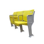 Yellow Blow Molding Anti UV Foldable Stadium Seats Aluminum Leg