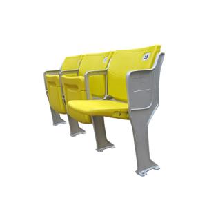 Quality Yellow Blow Molding Anti UV Foldable Stadium Seats Aluminum Leg wholesale