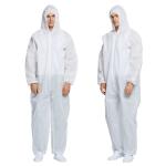 Disease Protection Disposable Chemical Coveralls Bunny Type PPE Breathable White