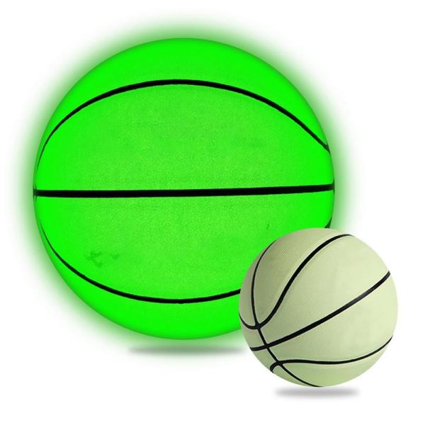 Glowing Reflective Basketball Size Number 7 Luminous Leather Basketball Glow In