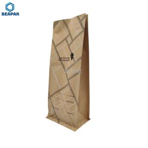 Quality Matte Lined Brown Kraft Paper One Way Valve Coffee Bags wholesale