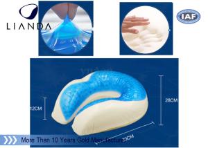 Quality Sleep Cooling Gel Pillow contour memory foam FOR neck / car / travel wholesale