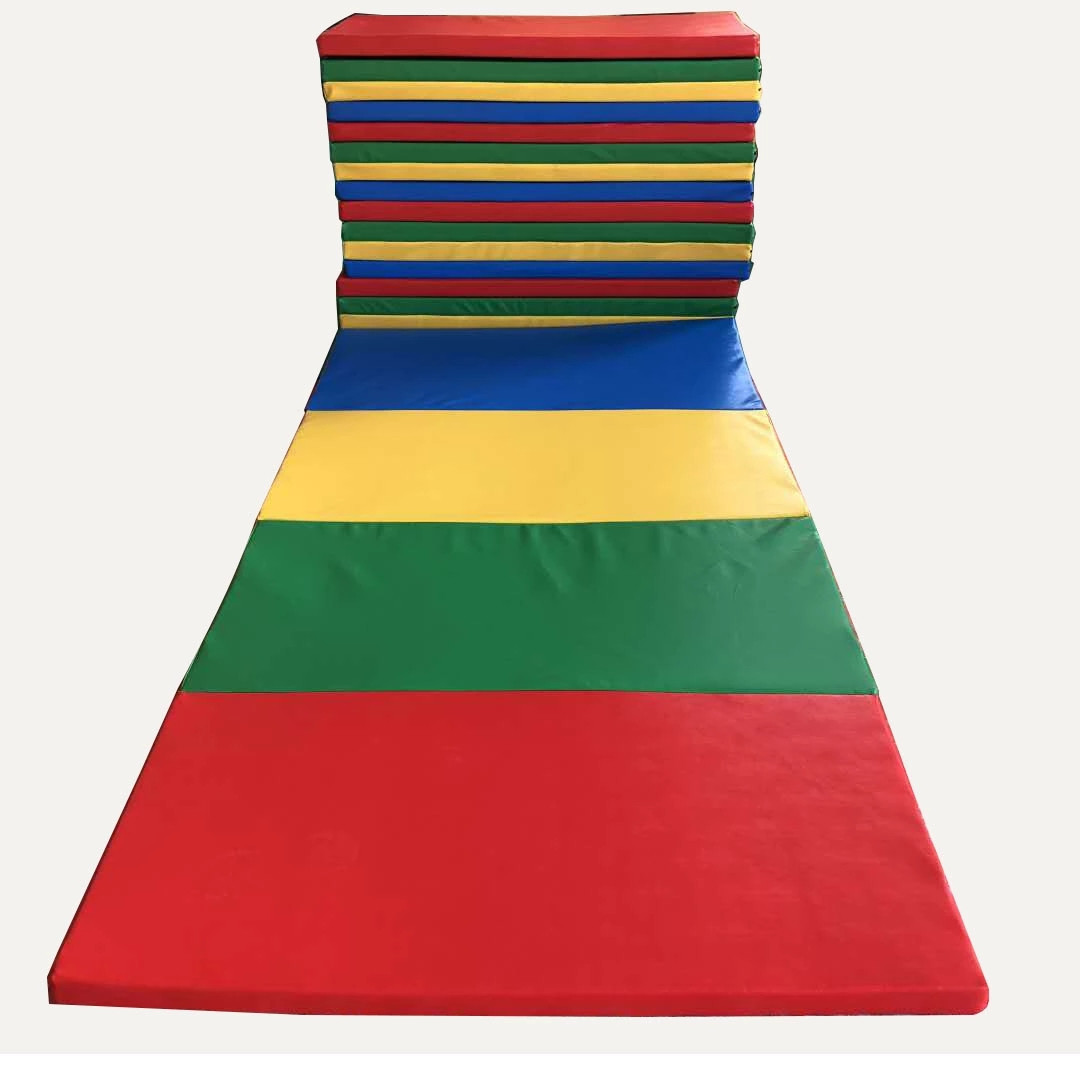 Non Slip Kids Indoor Playground Equipment , Colorful Cheer Gymnastics Mat For Exercise
