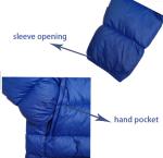 Blue Mens Warm Waterproof Coat , Hooded Mens Waterproof Puffer Jacket