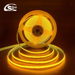 Quality Hotel House COB LED Strip Light CE RoHs IP20 Ra90 8mm Width 12V 24V Golden Yellow wholesale