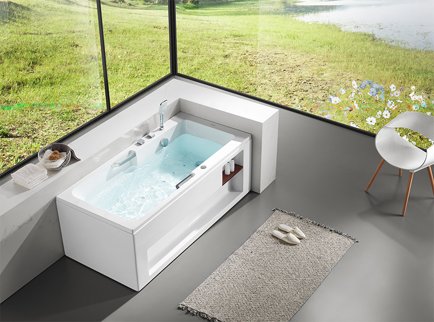AQ1762SQ Free Standing Bathtub , 160L 200W Hotel Soaking Tub