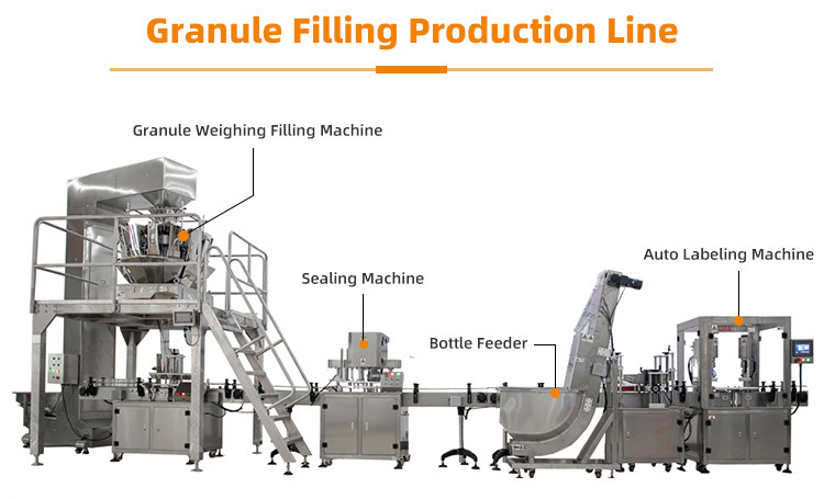 Fully Automatic Bottle Puffed Food Can Filling Machines Bugles Prawn Crackers Jar Filling Machine