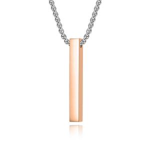 Quality Fashion Jewelry Men's Cuboid Stainless Steel Necklace Stainless Steel Cross Pendant Chain Necklace for Men Women 22-24 Inches wholesale