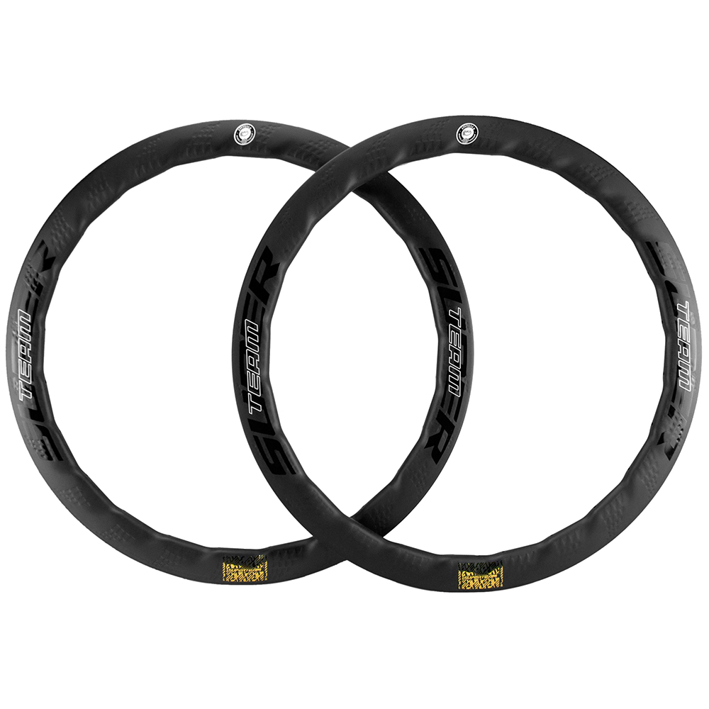 Superteam 50mm Clincher Carbon Fiber Wheel Set 25mm Wide Rim Brake Cycling Bicycle Wheels