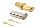 GR58 / GR142 RF Coaxial Connectors Gold Plated Crimp SMA Male Plug