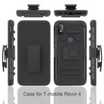 Shockproof 3 In 1 Phone Case , Heavy Duty Rugged Case Anti Slip Kickstand Belt