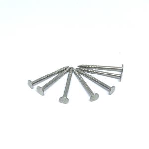 Quality 1.6X19MM Ring Shank 316 stainless steel flat head nails wholesale