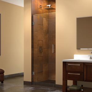 Quality Frameless Single Tempered Glass Door SS Hinge Swing Clear Glass Shower Doors wholesale
