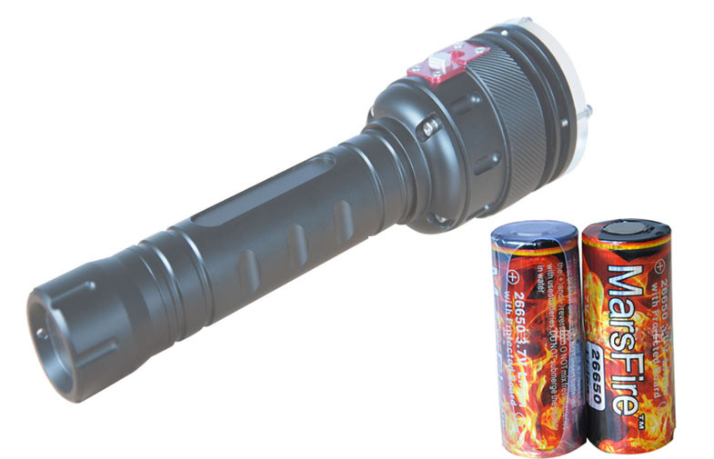 Black 2400LM LED Dive Torch