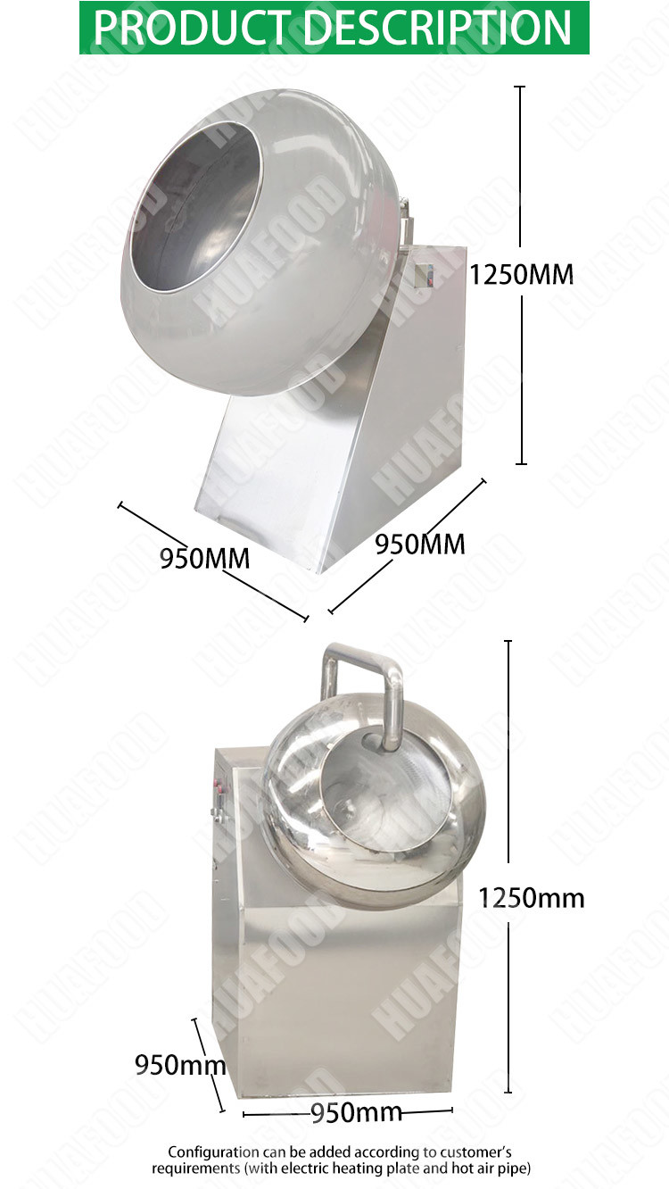 Peanut 0.75kw Automatic Pouring Flavor Coating Machine