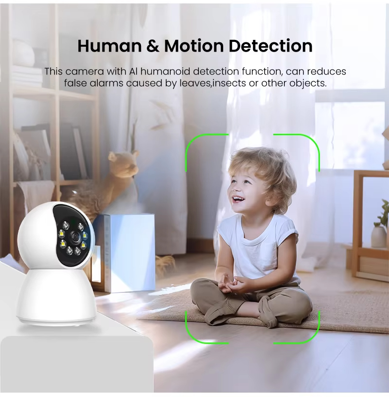 Indoor Wifi PTZ Home Network Camera Wireless Mini Smart 4mp AI Human Motion Tracking Security CCTV Camera