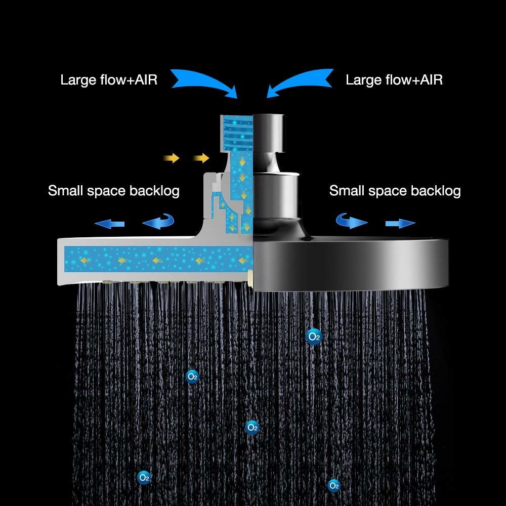 Stainless Steel 201 Rain Shower Head , Ultrathin 4 inch Rain Shower Head