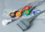 Snap Electrode Ecg Accessories Holter Cable 5 Leads For Patient Use