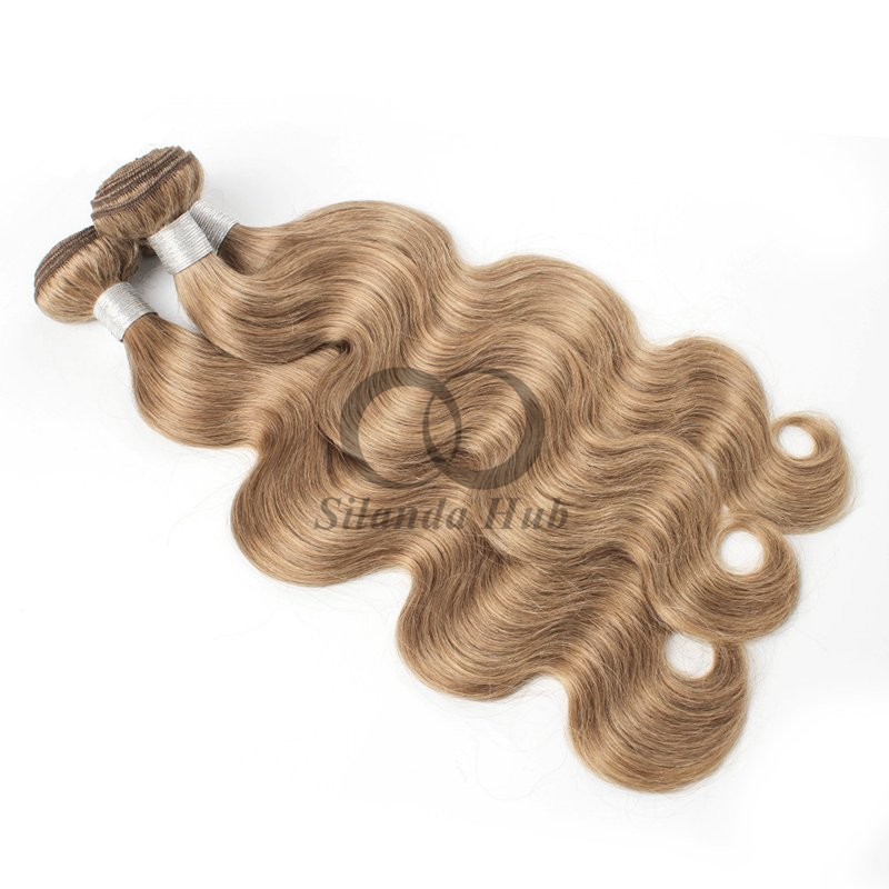 #8 Ash Brown Body Wave Remy Human Hair Bundles Sew In Weave Bundles Brazilian Bundle Deals