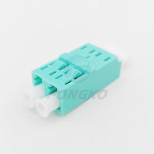 Quality Duplex LC OM3 Plastic Optical Fiber Adapter with Metal Shutter Flangeless wholesale