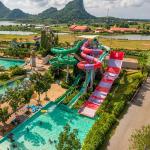 Fiberglass Beach Water Slide Colorful Water Playground Equipment
