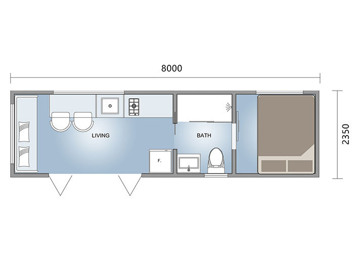 AS / US Prefabricated House Container Modern Design Tiny House Built On Trailer