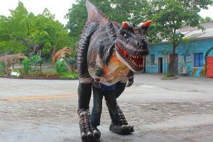 Quality Breathable Realistic Dinosaur Costume , Lightweight Lifelike Carnotaurus Costume wholesale
