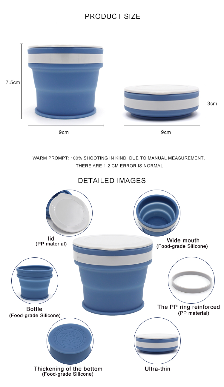 90g 270ML Hot Drink Collapsible Silicone Coffee Cup
