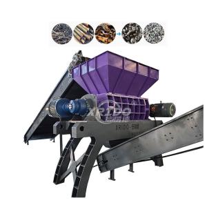 Quality Intelligent Auto Waste Textile Shredding Machine Fabric Shredder Machine Industrial Double Shaft Shredder wholesale