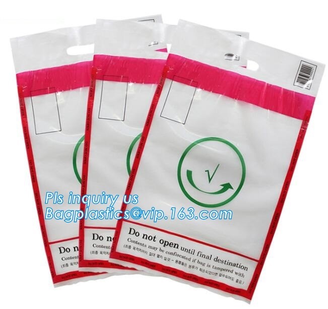 Opaque Tamper Evident Sealing Plastic Bank Money Steb Security Bag / Custom Self Adhesive Plastic Courier Bag, bagease
