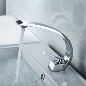 Quality Silver Color Bathroom Basin Faucets , Compact Contemporary Faucets Long Life wholesale